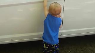 Toddler Boy Got Caught Trying to Steal a Car