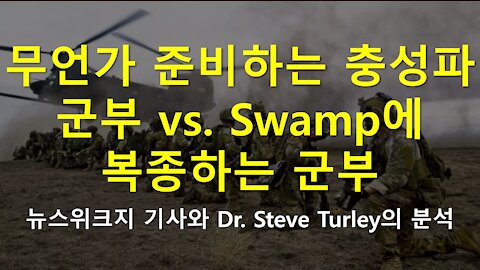 무언가 준비하는 트럼프 충성파 군부 vs. Swamp에 복종하는 군부 (뉴스위크지 기사와 Dr. Steve Turley의 분석)