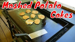 Best Leftover Mashed Potato Cakes!! On the Blackstone 36" Griddle