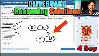 🔥 Reasoning Solutions SSC CHSL Tier 2 Oliveboard 4 Sep | MEWS Maths #ssc #oliveboard #cgl2023