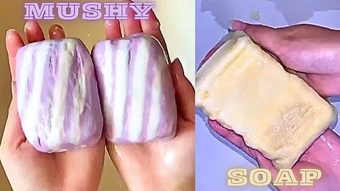 Unbelievably Relaxing ASMR 💜🤍Mushy Soap | CAMAY SOAP ✨ Super Satisfying ASMR video 🔥