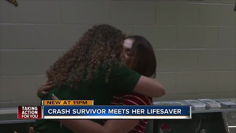 Crash survivor meets her lifesaver