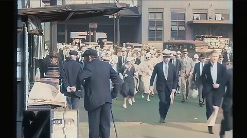 1930s - Street Scenes New York In Color With Sound