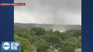 Possible tornado spotted in downtown Orlando