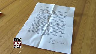 Man who sent mysterious letter says he won't stop