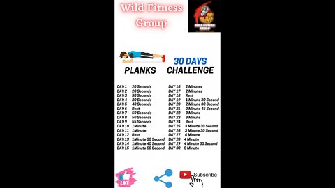 🔥30 days plank challenge🔥#fitness🔥#wildfitnessgroup🔥#shorts🔥