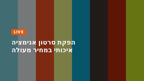 הפקת סרטון אנימציה איכותי במחיר מעולה