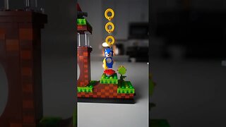 EPIC Features In LEGO Sonic Green Hill Zone Obstacle Course!! #lego #sonic #shorts