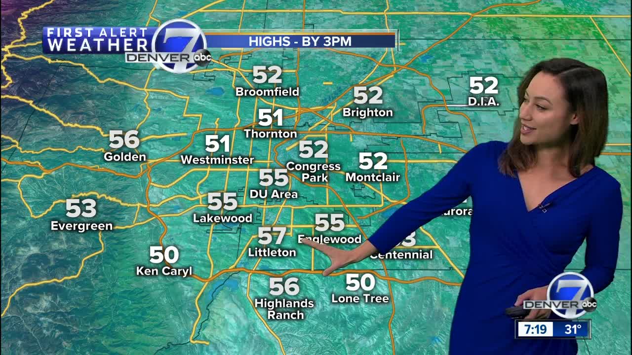 Increasing clouds and milder temps Sunday