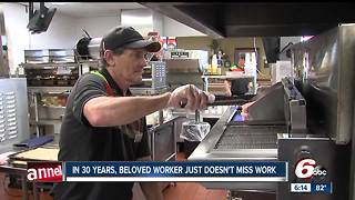 Kokomo man employed at Burger King for three decades doesn’t miss work