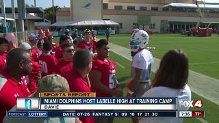 LaBelle High football team visits Dolphins training camp