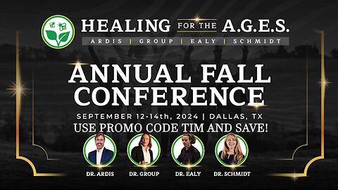 Healing For The Ages 2.0 Coming In September - Save With Promo Code TIM