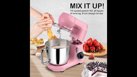 Mini angel Stand Mixer,10 Speed 5 5QT Kitchen Electric Mixer with DIY Color Stickers