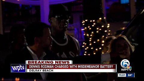 Dennis Rodman charged with battery for allegedly slapping man at Delray Beach bar
