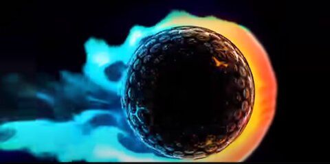 microwave energy inside dimples on the surface of a golf course