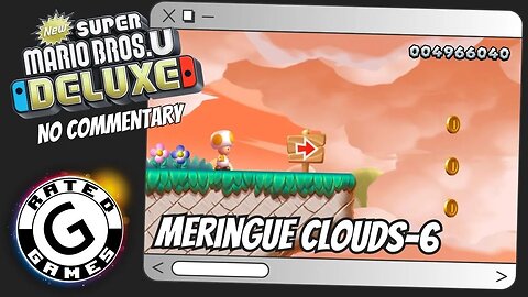 Meringue Clouds-6 - Snaking above Mist Valley (ALL Star Coins) New Super Mario Bros U Deluxe