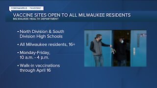 Community vaccination sites originally available only for priority ZIP codes are now open to everyone