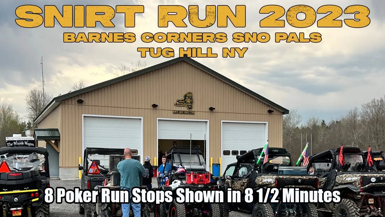 Snirt Run 2023 in Tug Hill, NY Take a Ride Along and see 8 Stops shown in 8 1/2 Minutes.