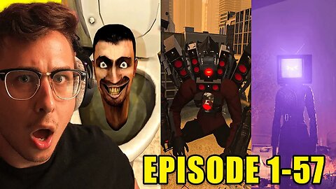 Reacting to SKIBIDI TOILET 1-57 (ALL SEASONS)