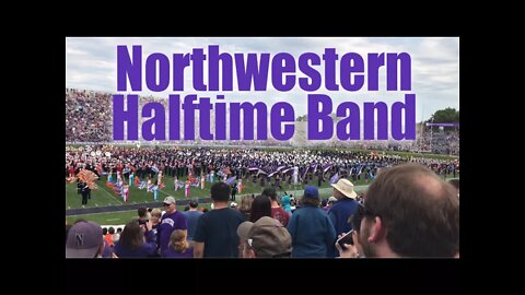 Marching Bands perform at Northwestern Wildcats Football Halftime Sept 2, 2017