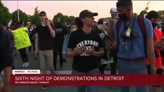 6th night of demonstrations in Detroit