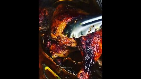 Garlic herb butter roasted chicken | @chef.elegance on IG 🍗😀 #shorts