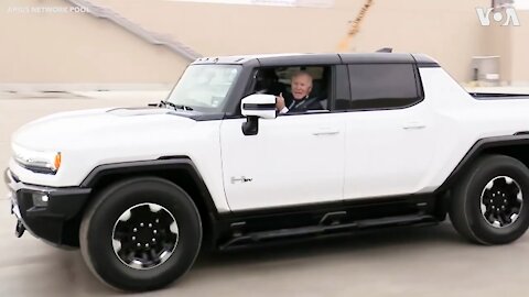 Biden Takes Spin in Electric Hummer