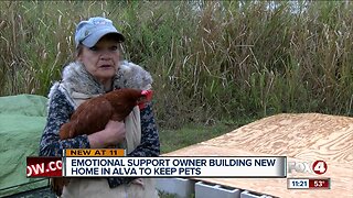 Emotional support owner building new home in Alva to keep pets