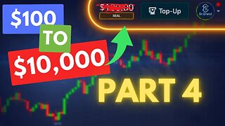 $100 to $10,000 Challenge Day 4 - Binary Option Strategy - Making money online