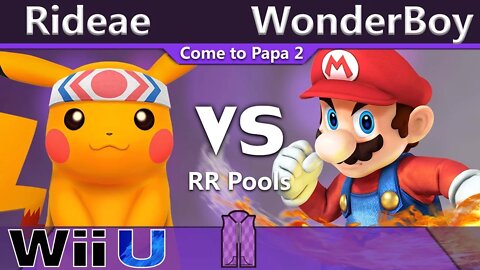 Shoq|Rideae (Pikachu) vs. Mars WonderBoy (Mario) - Wii U RR Pools - CTP2