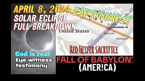 URGENT! MUST SEE! April 8th ECLIPSE | Red Heifer | Repent | Full update | Proof of the Hebrew God!