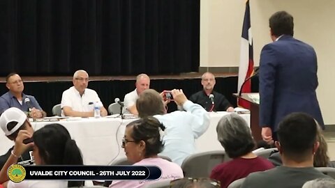 Speaking at the Uvalde City Council meeting to hold the city leaders accountable for their mistakes