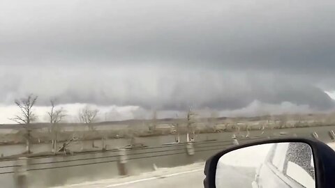 On a radar confirmed tornado warned storm southwest of Peoria, IL near Liverpool, Illinois