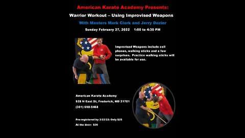 Improvised Weapon Seminar in Frederick Maryland