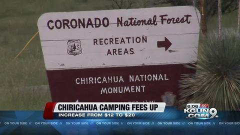 Camping fee at Chiricahua National Monument rising