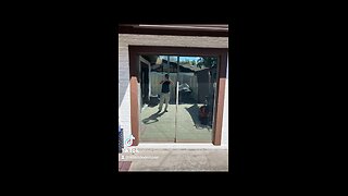 Sliding glass door repair; roller replacement and track refurbishing, in Boca Raton, Fl.