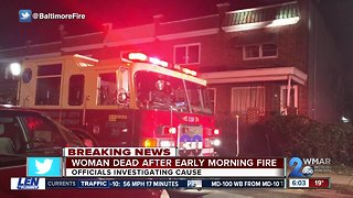 Woman dead after a house fire in Southwest Baltimore