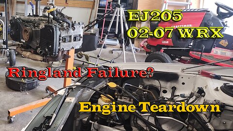 03 subaru wrx engine pull and teardown due ringland failure