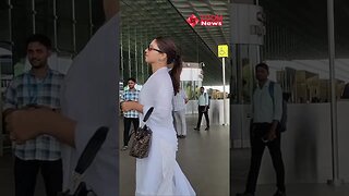 Bhumi Pednekar looks stunning in a traditional white dress as she gets papped at the airport ❤️😍📸