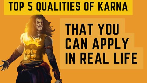 5 qualities (inspirational) of Karna from Mahabharat teaches us #motivation #inspiration