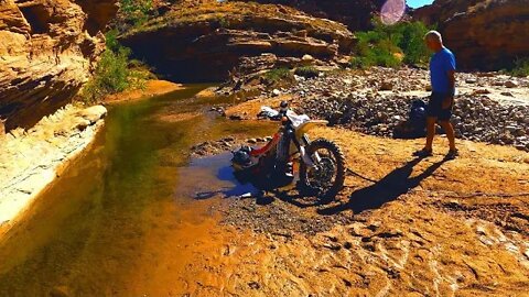 Dirt Bike Swallowed by QUICKSAND!