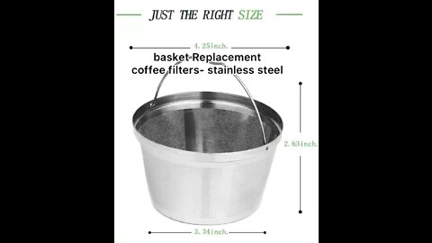 Basket 8-12 Cup Perment Coffee Filter fit for Mr. Coffee Black & Decker Coffee Makers