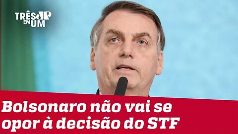 Bolsonaro diz que aceitará decisão do STF sobre prisão em 2ª instância