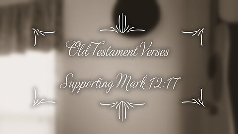 Old Testament Verses Supporting Mark 12:17