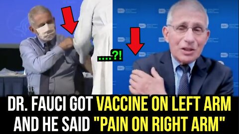 Dr. Fauci got vaccine on LEFT arm and he said _pain on RIGHT arm - Koreanajones