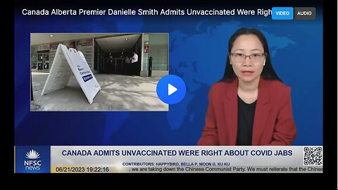 Alberta Premier Danielle Smith admitting that the unvaccinated were right