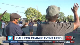 Call for change event held in central bakersfield after deadly shooting