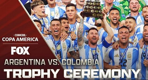 2024 Copa América Final: Argentina's trophy ceremony following 1-0 victory over Colombia