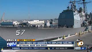 Loved ones say goodbye to sailors