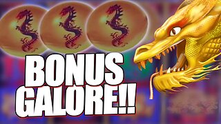 12 FREE GAMES ON DRAGON'S RICHES! BONUS AFTER BONUS ON MAX BET